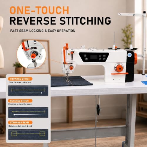 Industrial Lockstitch Machine with Table Stand — photo 4