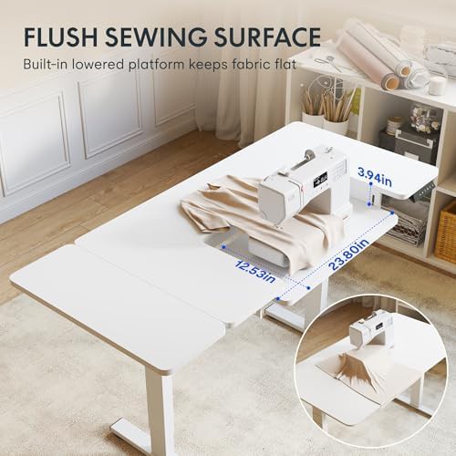 Adjustable height flush mount sewing desk — photo 5