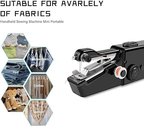 Black Handheld Electric Sewing Machine — photo 3