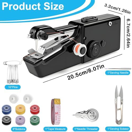 Black cordless handheld sewing machine — photo 3