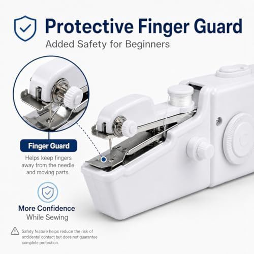 White handheld cordless sewing machine with kit — photo 5