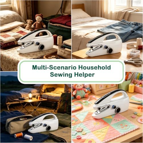 Handheld sewing machine with gray storage case — photo 4