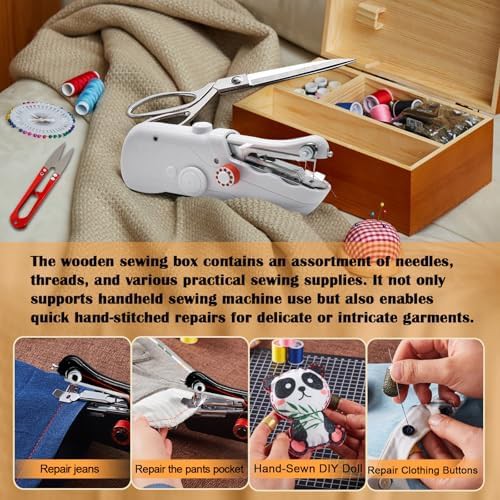 Handheld electric machine with wooden storage box — photo 4