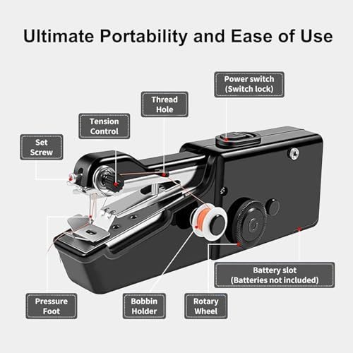 Black Portable Handheld Sewing Machine — photo 4