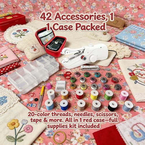 White electronic handheld stitcher with case — photo 4
