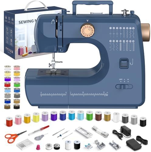 Portable sewing machine for denim mending
