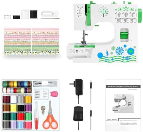 Portable dual speed machine with twelve stitches