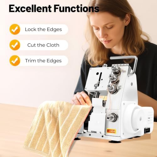 Four thread overlocking machine with LED — photo 3