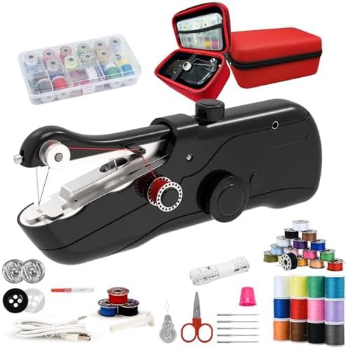 Black electronic handheld sewing machine