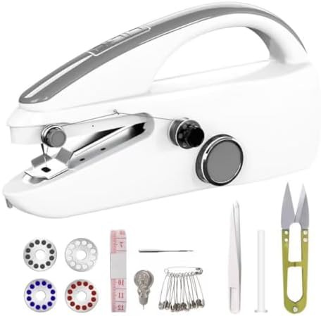Grey handheld mini sewing machine