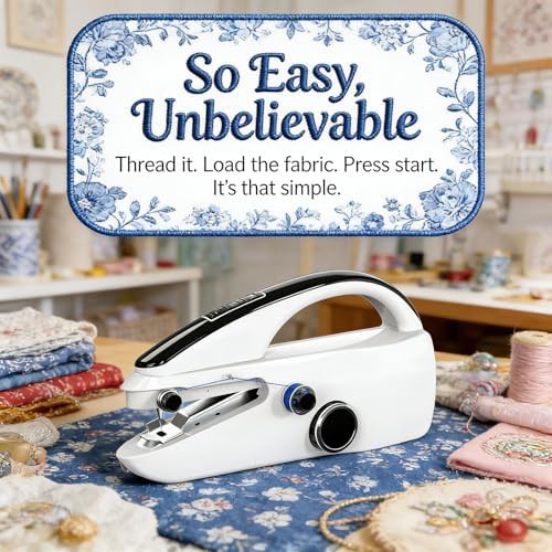 Handheld sewing machine with red case — photo 5