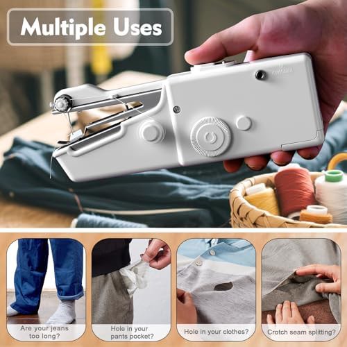 Cordless handheld sewing machine with wooden box — photo 4